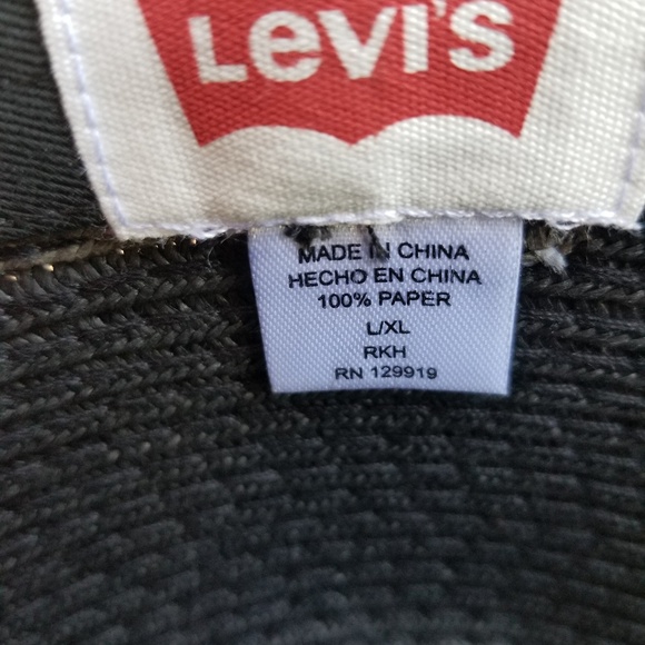 Levi's Men's Fedora NWT Large/XL Black 100% Paper - Picture 6 of 7